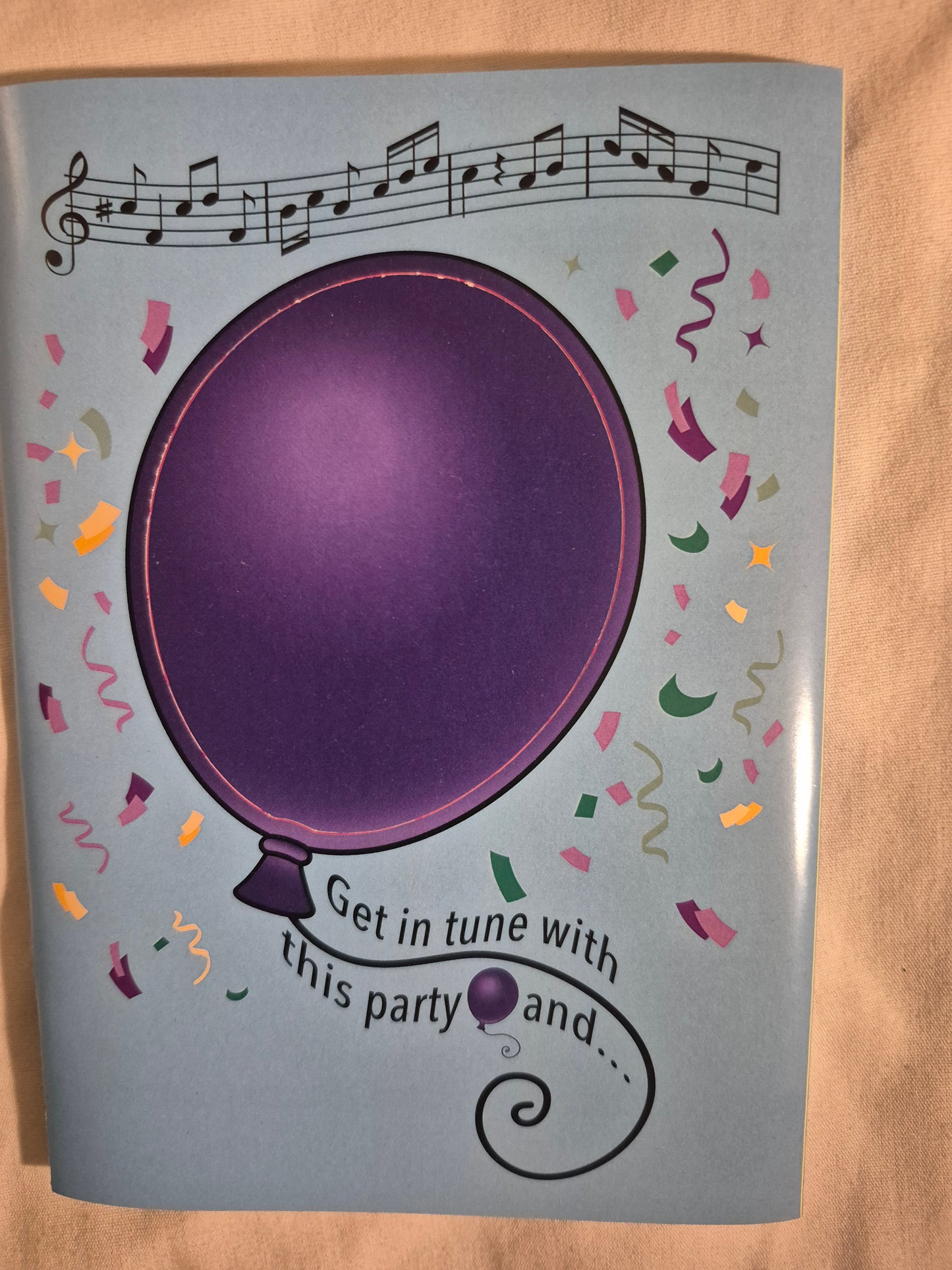 Get in Tune with This Party Balloon Greeting Card