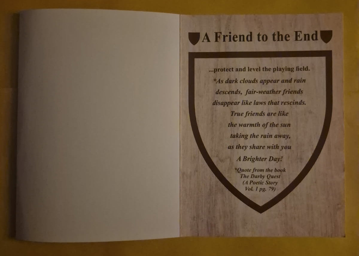 A Friend to the End Greeting Card