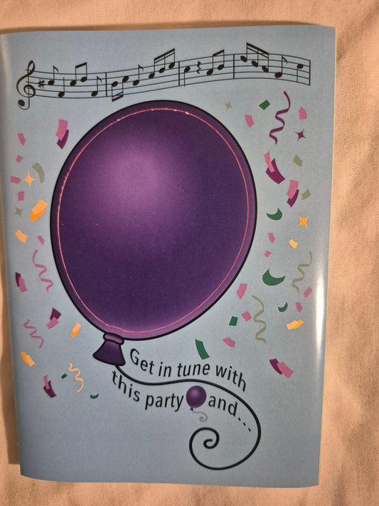 Get in Tune with This Party Balloon Greeting Card